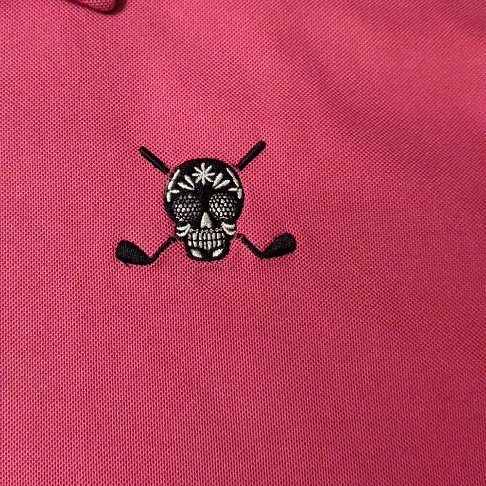 Chuco Golf Polo In Pink With Embroidered Logo SIZE LARGE - Picture 6 of 6